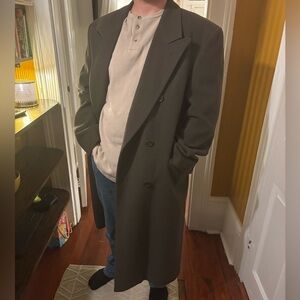 Vintage Christian Dior Brown Wool Trench Coat